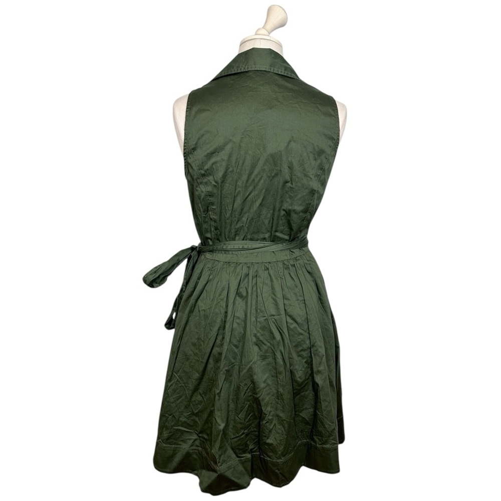 NWT White House Black Market Wrap Midi Dress Green - Picture 4 of 7